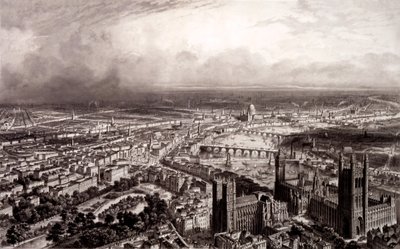 Vista Aérea de Londres, c.1840-55 de French School