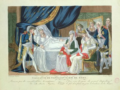 Nacimiento de Napoleón II, Rey de Roma, 20 de marzo de 1811 de French School