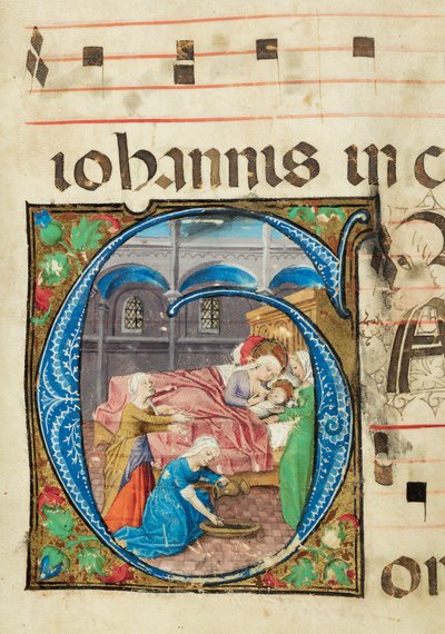 Nacimiento de la Virgen, Gradual, f.76 de French School