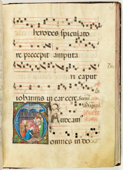 Nacimiento de la Virgen, Gradual, f.76 de French School