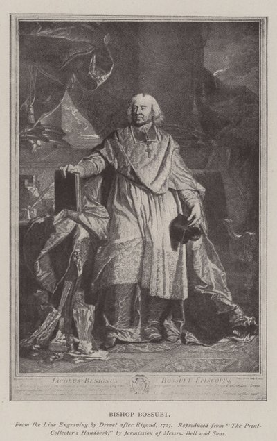 Obispo Bossuet (litografía) de French School