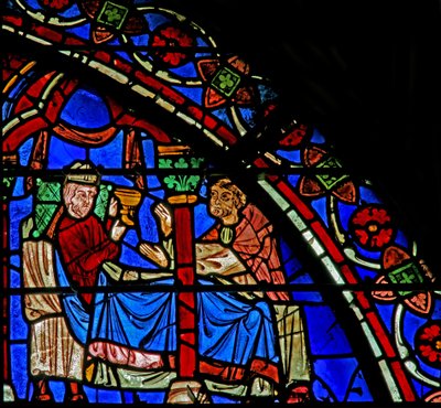 Obispo Pappolus - en la ventana de San Cheron de French School