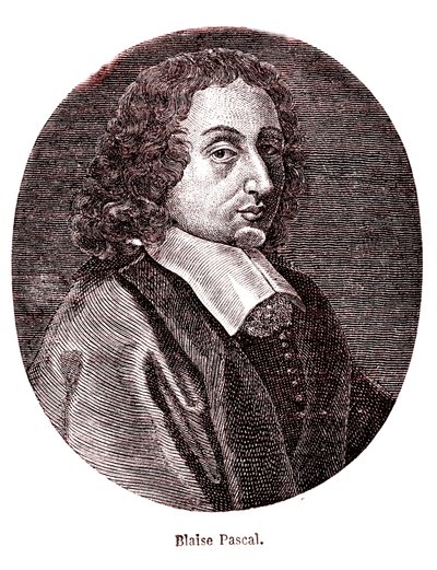 Blaise Pascal, matemático, filósofo, físico y teólogo francés. 1865 (grabado) de French School