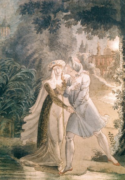 Blanca y Abon Hamet en los Jardines de la Alhambra, de 