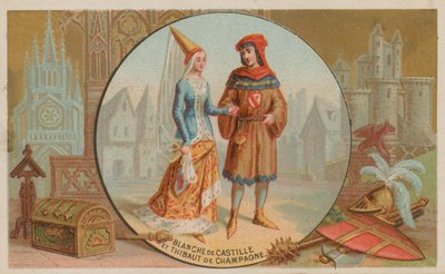 Blanca de Castilla y Thibaut de Champaña de French School