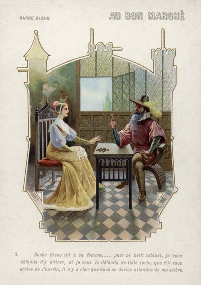 Barba Azul prohíbe a su esposa entrar en su habitación de French School