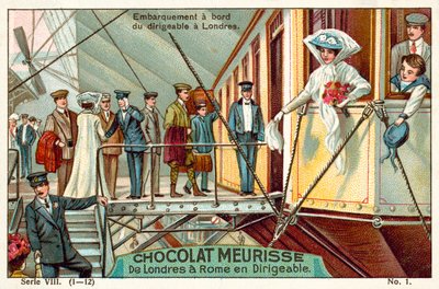 Embarcando en el dirigible en Londres de French School