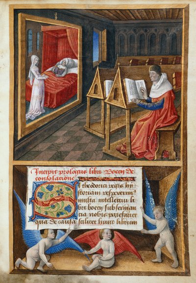 Boecio y la filosofía, ilustración de 