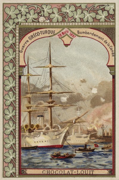Bombardeo de Chania, Creta, Guerra Greco-Turca, 28 de marzo de 1897 de French School