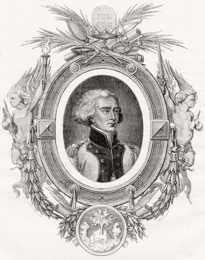 Bon-Adrien Jeannot de Moncey, Duque de Conegliano, grabado por Pannemaker-Ligny después de Linard, de 