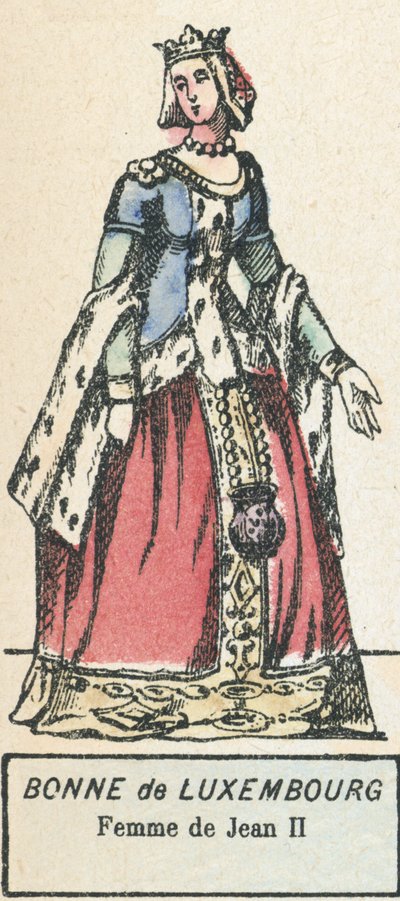 Bonne de Luxemburgo, Esposa de Juan II de French School