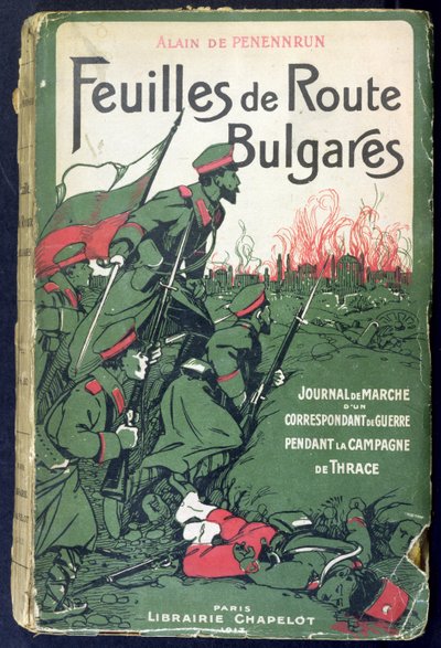 Portada de un diario de corresponsales de guerra durante las guerras balcánicas de 1912-13, 1913 de French School
