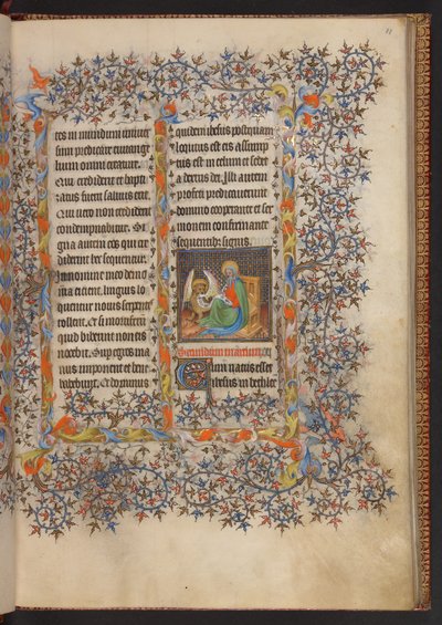 Libro de Horas, Add MS 32454 f.11r, Francia de French School