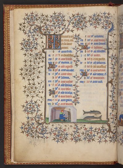 Libro de Horas, Add MS 32454 f.2v, Francia de French School