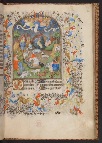 Libro de Horas, Add MS 32454 f.32r, Francia de French School