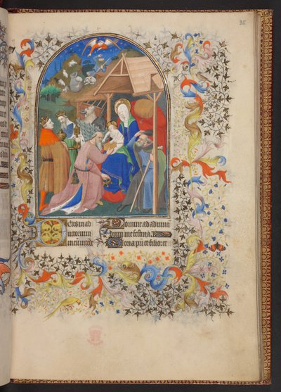 Libro de Horas, Add MS 32454 f.35r, Francia de French School