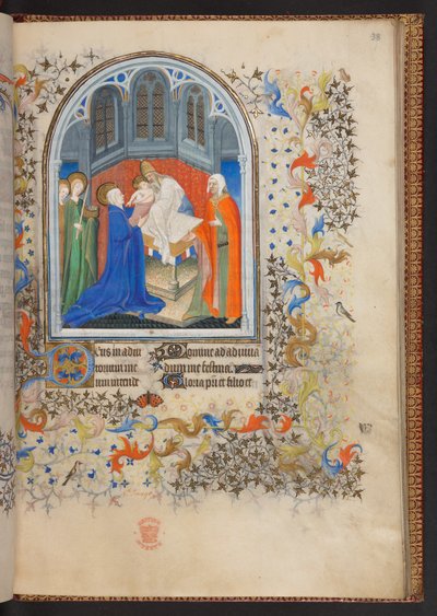 Libro de Horas, Add MS 32454 f.38r, Francia de French School