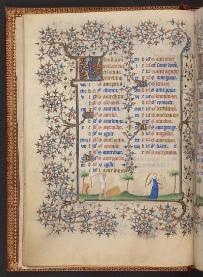 Libro de Horas, Add MS 32454 f.5v, Francia de French School