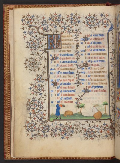 Libro de Horas, Add MS 32454 f.7v, Francia de French School