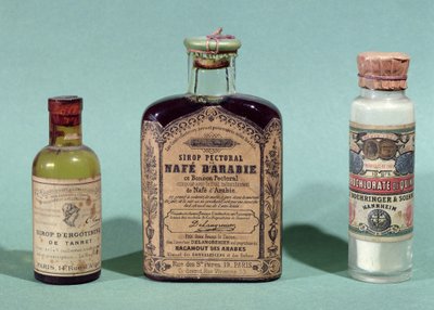 Botellas de medicina farmacéutica de French School