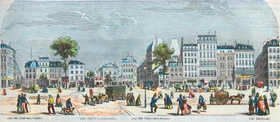 Boulevard des Filles du Calvaire y Boulevard du Temple - Rue Pont aux Choux - Rue des Filles-du-Calvaire - Rue Saintonge - Grabado en “Tableau-de-Paris” de Edmond Texier 1852 de French School