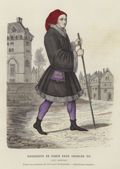 Burgués parisino del reinado de Carlos VII, siglo XV de French School