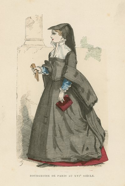Mujer burguesa parisina, siglo XVI de French School