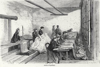 Taller de teñido Bouterel en Clichy, de Turgan, París, 1874 de French School
