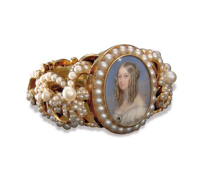 Brazalete con una miniatura de Victoria, Duquesa de Nemours de French School