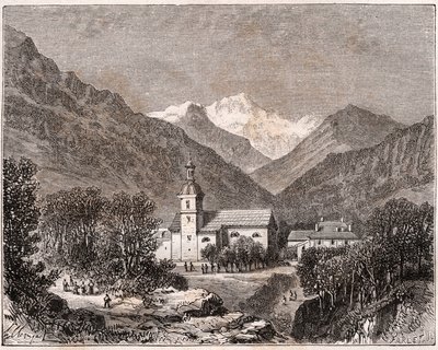 Brides-les-Bains (Brides les Bains) - Saboya - grabado en 