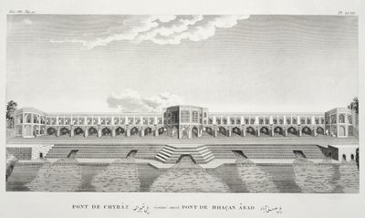 Puente de Shiraz, Isfahan, de Viajes del Caballero Chardin en Persia, y otros Lugares de Oriente, por Jean Chardin (1643-1713), publicado en 1811 de French School
