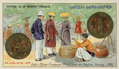 Centavo de bronce de una piastra, Indochina francesa de French School