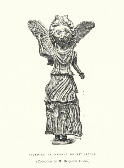 Figura de bronce de la Victoria, siglo VI de French School