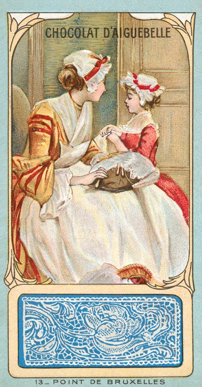 Encaje de punto de Bruselas de French School