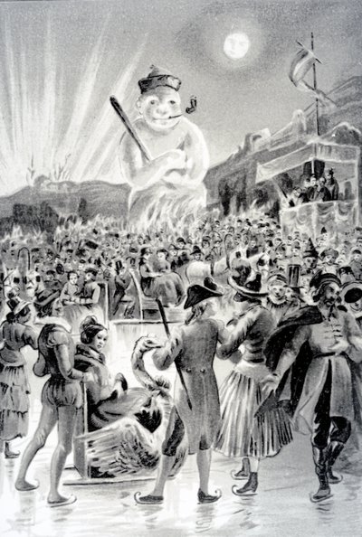 Budapest, ilustración de El Hombre de Nieve por George Sand, 1887 de French School