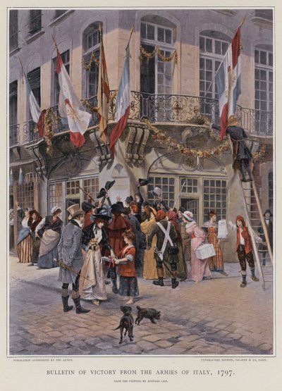 Boletín de victoria de los ejércitos de Italia de French School