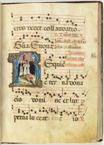 Escena de entierro, Gradual, f.86 de French School