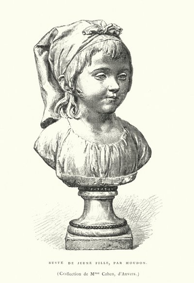 Busto de una joven, por el escultor francés Jean-Antoine Houdon, finales del siglo XVIII o principios del XIX de French School
