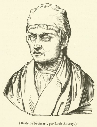 Busto de Froissart (grabado) de French School