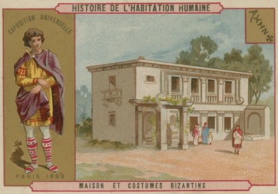 Casa y trajes bizantinos de French School