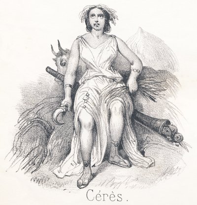 C Ceres: Hija de Saturno y Cibeles. Fue nombrada diosa de la tierra o la agricultura de French School