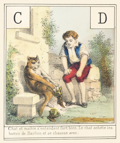 C D: El gato y el amo se llevan muy bien El gato brota las botas de Bastien y botas con de French School