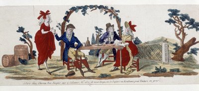 Café en París: chez Chereau, rue Jacques - grabado de French School