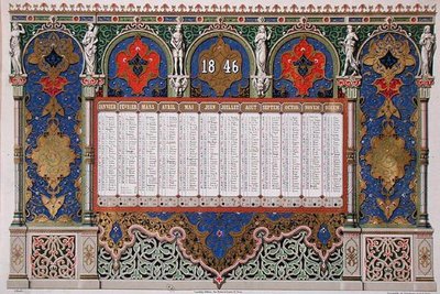 Calendario para 1846, c.1845 de French School