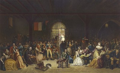 Llamado para las últimas víctimas del Terror en la prisión de St Lazare, Revolución Francesa, 1794 de French School