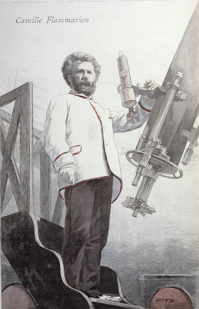 Camille Flammarion (1842-1925) de La Revue Illustrée, publicado en enero de 1891 de French School