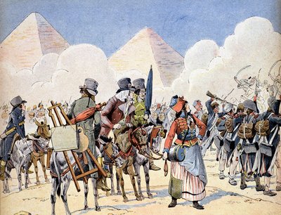 Campaña de Egipto (1798-1801): el ejército francés en Egipto bajo Napoleón Bonaparte: los artistas que siguen al ejército de French School