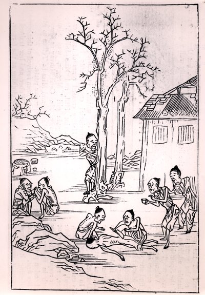 Canibalismo en China, de un dibujo chino, 1870 de French School