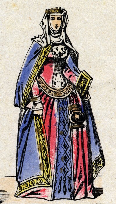 Dinastía capetiana: Retrato de Clemencia de Hungría de French School
