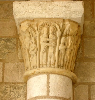 Capitel que representa la visitación de French School